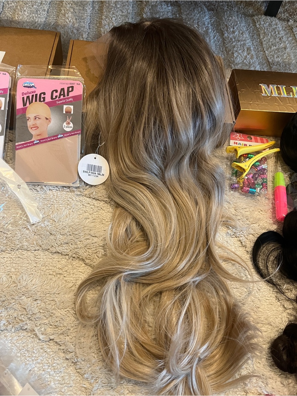 NWT Huge Assorted Hair Extensions & Wigs & Accessories both Human and Synthetic - Picture 5 of 13